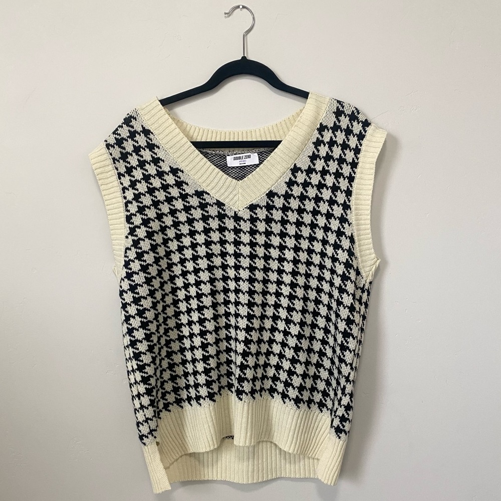 Double Zero, Oversized Sweater Vest, Size S